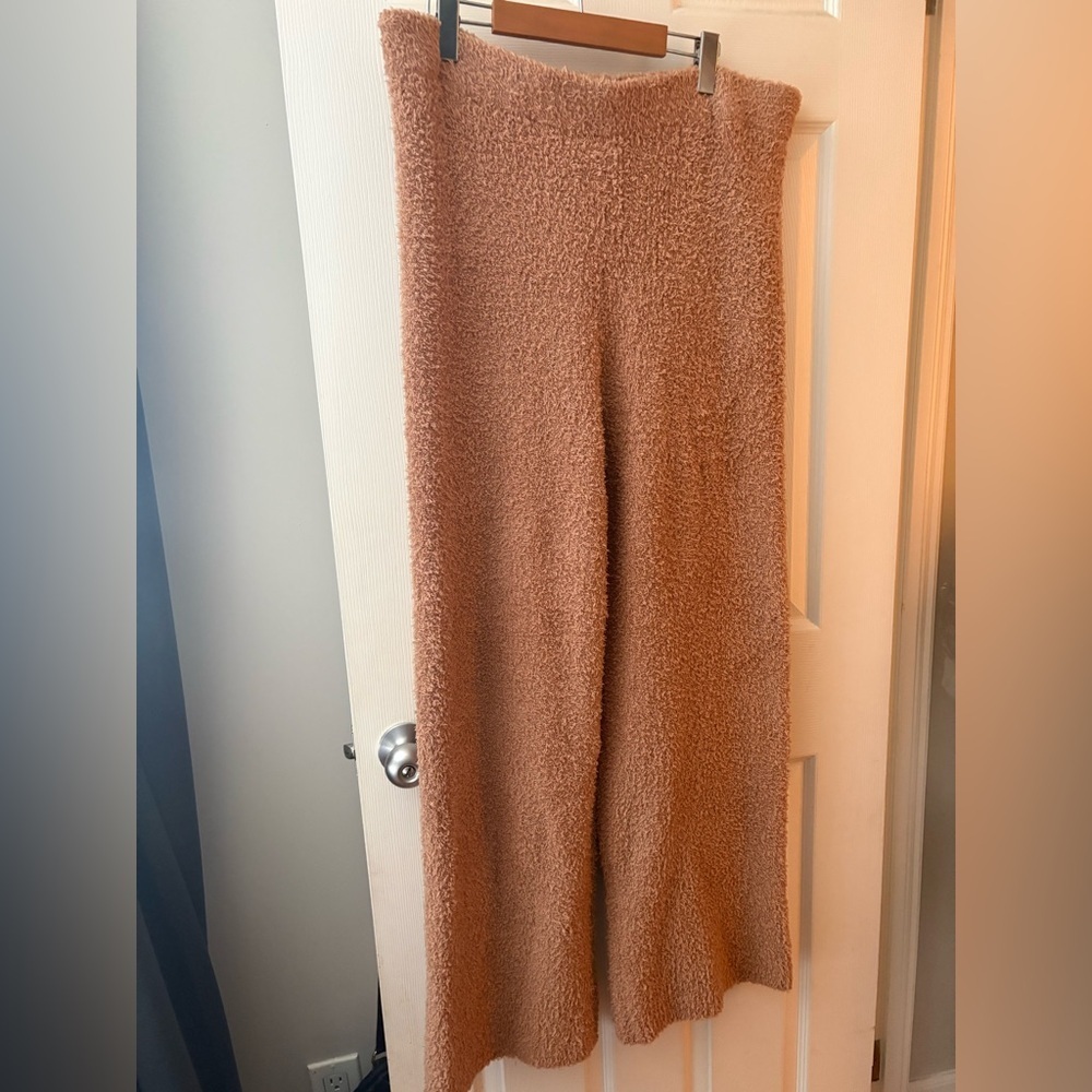 Aerie NWT cozy knit marshmallow lounge pant wide leg size XL pull on stretch - Picture 2 of 9